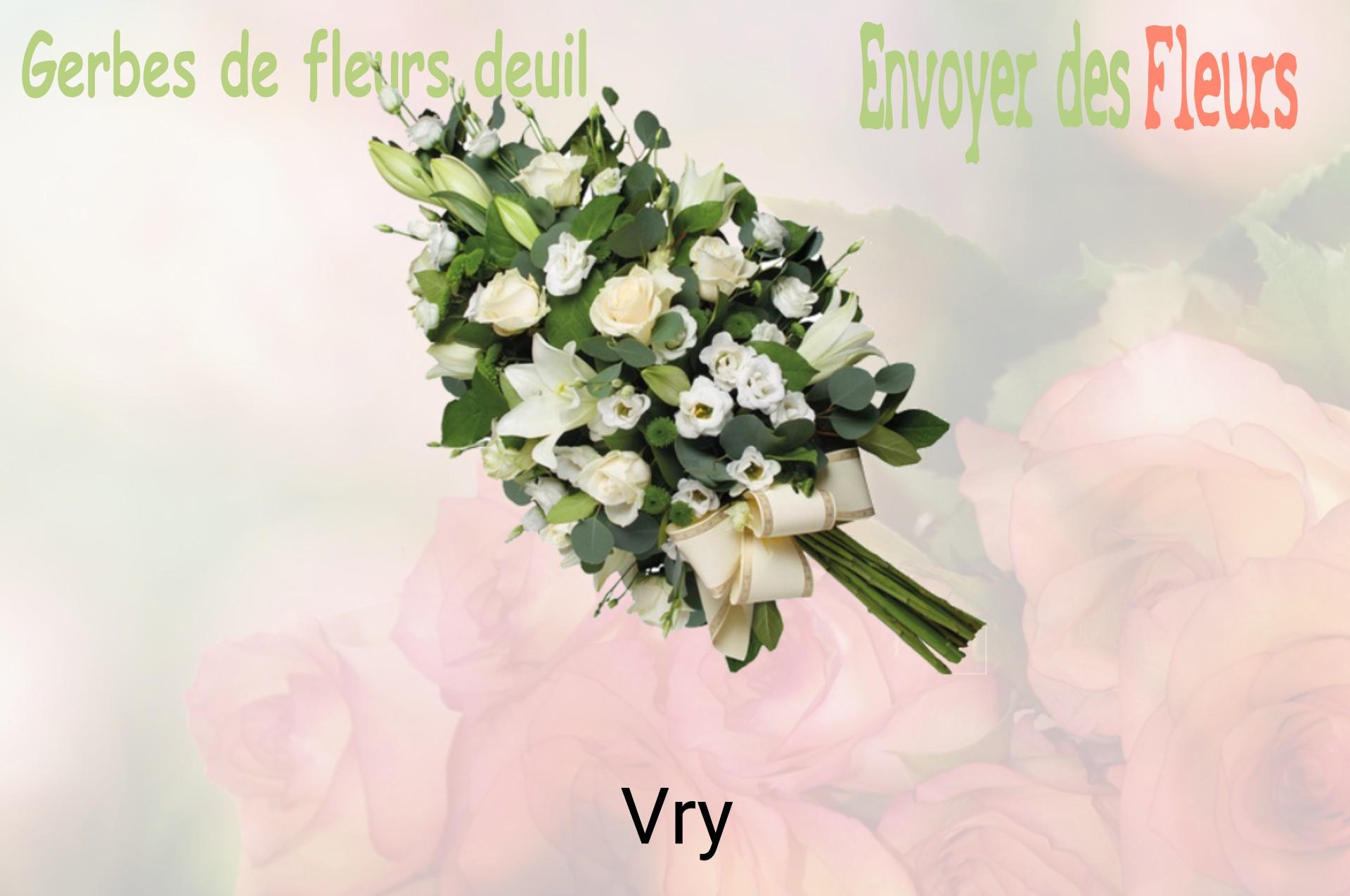 Gerbe de fleurs de deuil livrée à Vry